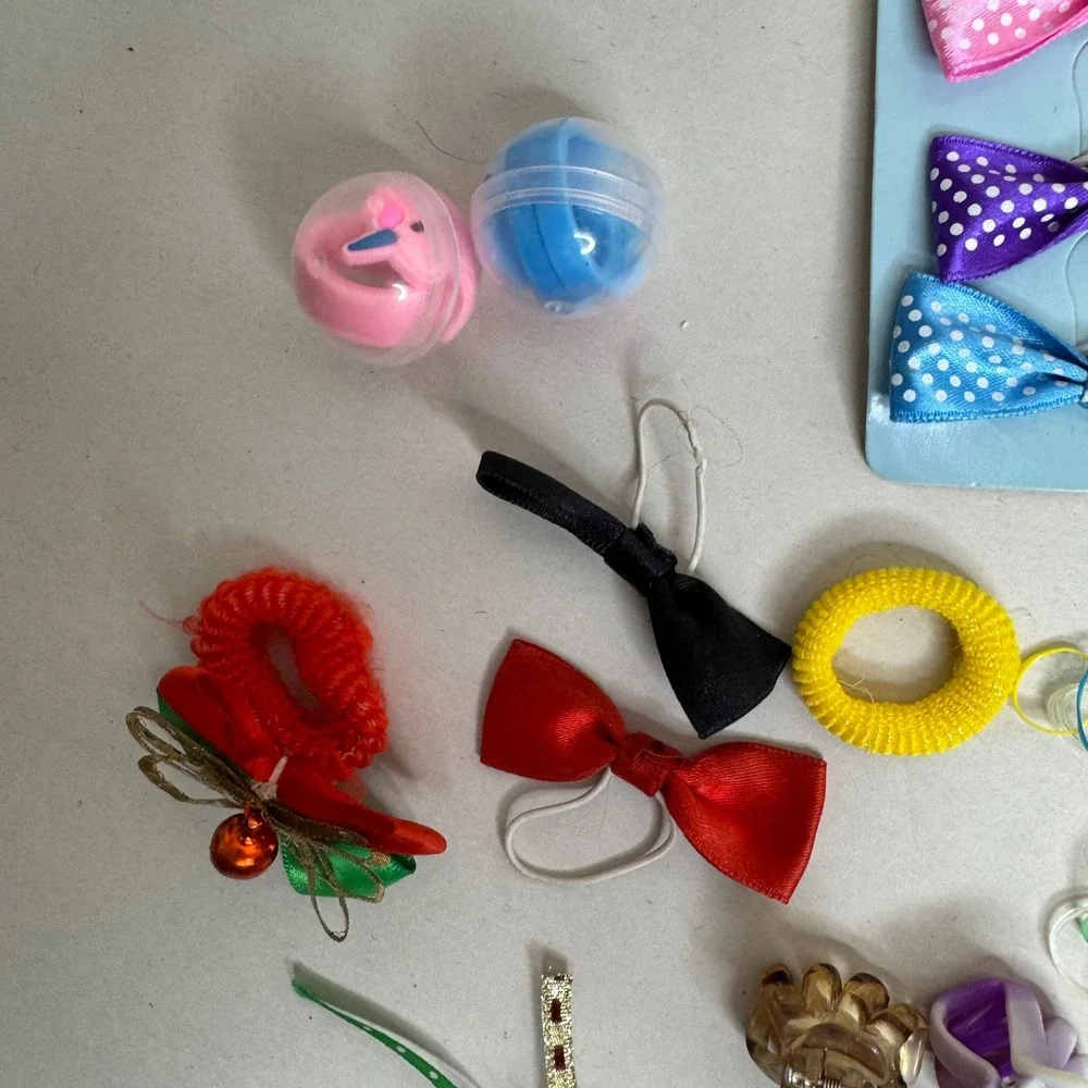 Goody Girls Hair Accessory Lot Claw Clips Bows Elastics Christmas Scrunchie